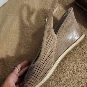 AMALFI by RANGONI Limone Cocoa Suede Vanessa Slingback Sandals Made in Italy